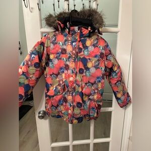 Burton dryride snowboarding Winter Jacket  Faux Fur Hood youth sz XL 14 teen